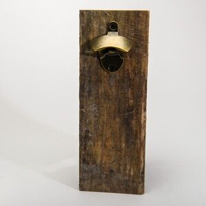 Rustic Brown Wall-Mounted Bottle Opener